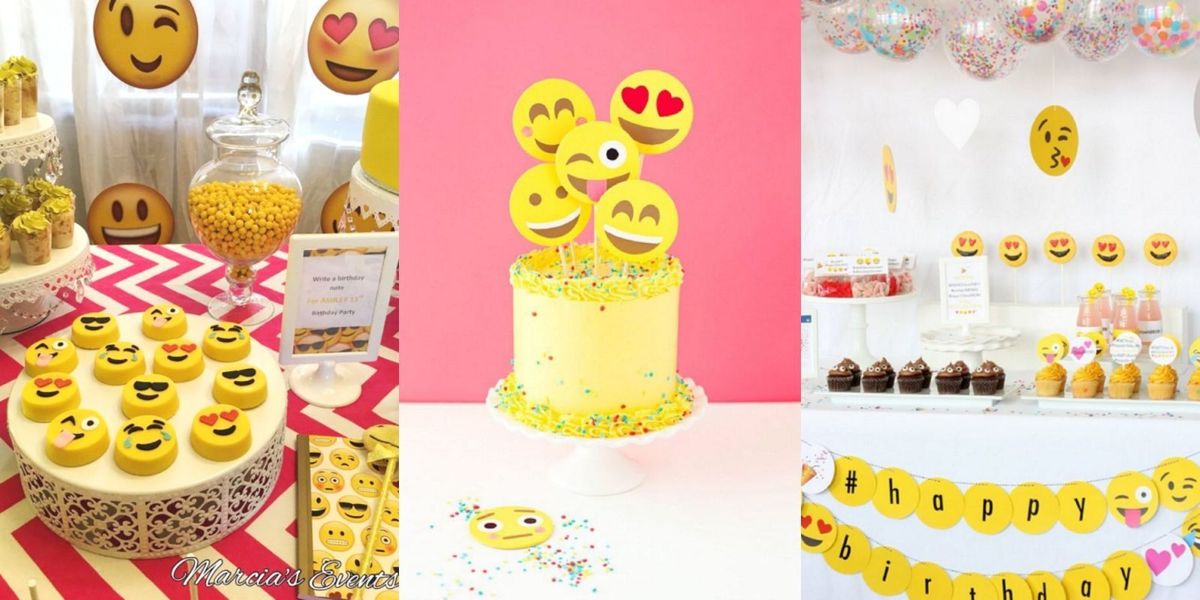 Emoji-tema for barnas bursdagsfester er noe, og de er super søte